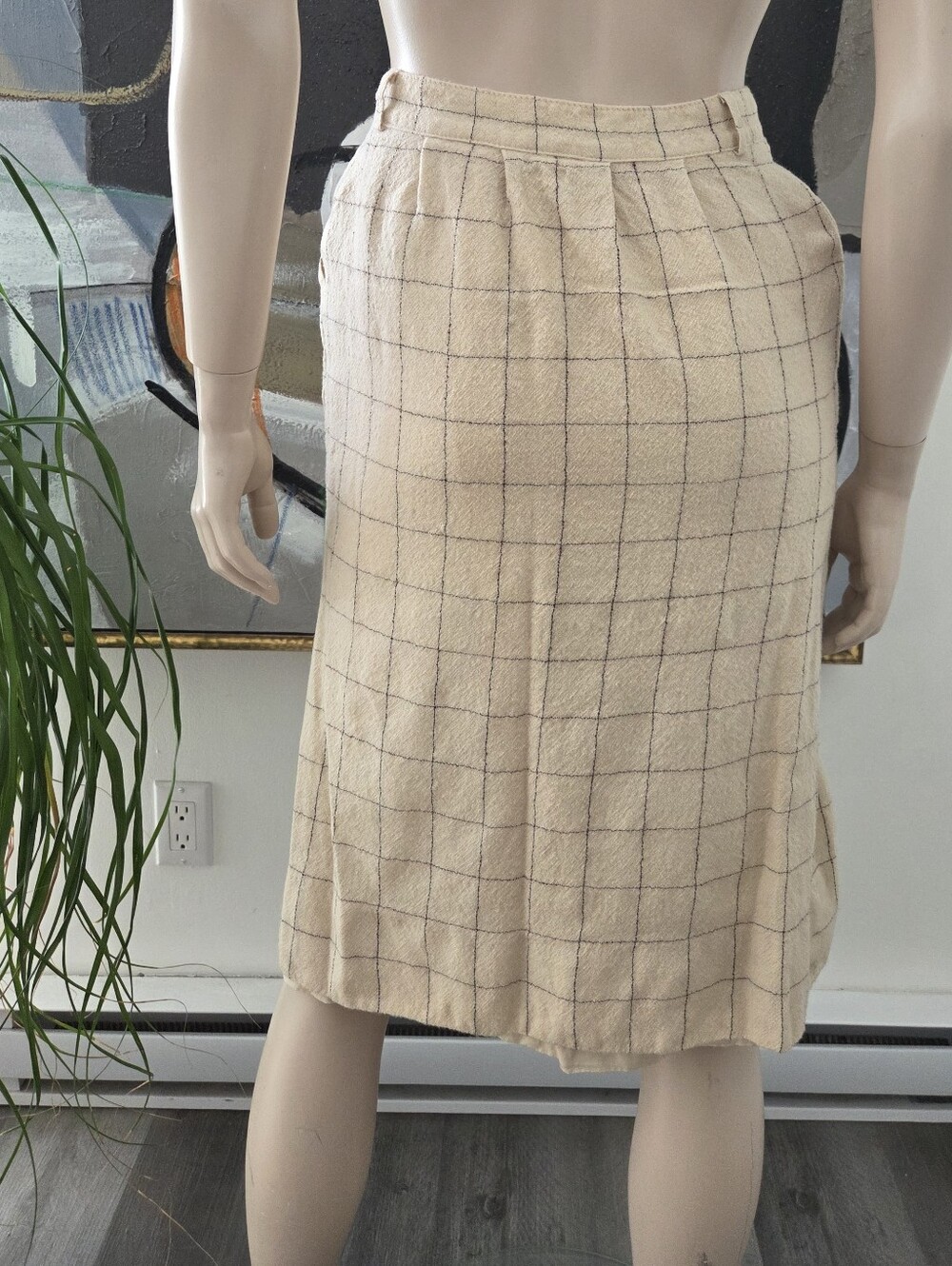 Vintage | Jacques Esterel Paris Windowpane Skirt Suit - Picture 8 of 13